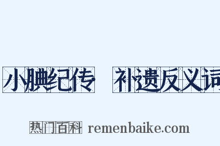 小腆纪传·补遗反义词是什么意思的图片